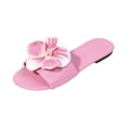 thumbnail image 3 of LTTVQM Slip on Shoes for Women Slip On Comfortable 3D Floral Wedge Slide Sandals Summer Non Slip Soft Sole Lounge Walking Slippers Pink 36(US-5.5), 3 of 5