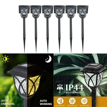 netuera 6 Pack Outdoor LED Solar Pathway Lights Ground Waterproof Garden Landscape Lamp