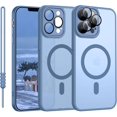 thumbnail image 1 of AIR-iPhone 13 Pro Case Magnetic, Phone Case iPhone 13 Pro Magnetic Slim Thin Translucent Matte Back Shockproof Anti-Yellow Protective Cover Case for iPhone 13 Pro Light Blue, 1 of 4
