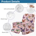 thumbnail image 5 of HELLHERO Brushed 4 Pieces Reclining Sofa Cover for Pet, Polyester Spandex Anti Scratch Recliner Slipcover for Home, Colorful Butterfly Pattern, 5 of 8