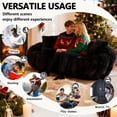 thumbnail image 7 of Lovableguy Floral-shaped Bean Bag Couch for Adults,Soft Faux Fur Loveseat Boneless Floor Sofa with 3 Pillow for Small Space,Bedroom,Apartment,Beige, 7 of 7