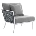 thumbnail image 4 of Modway Stance 9 Piece Aluminum Outdoor Patio Aluminum Sectional Sofa Set in White Gray, 4 of 10