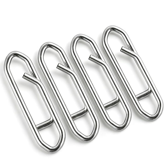 100-Pack Fishing Diamond Speed Clips, High Strength Stainless Steel Lure Quick Change Clips, Freshwater Saltwater Fishing Tackle Snap Connector for Crankbait Popper Minnow Swimbaits