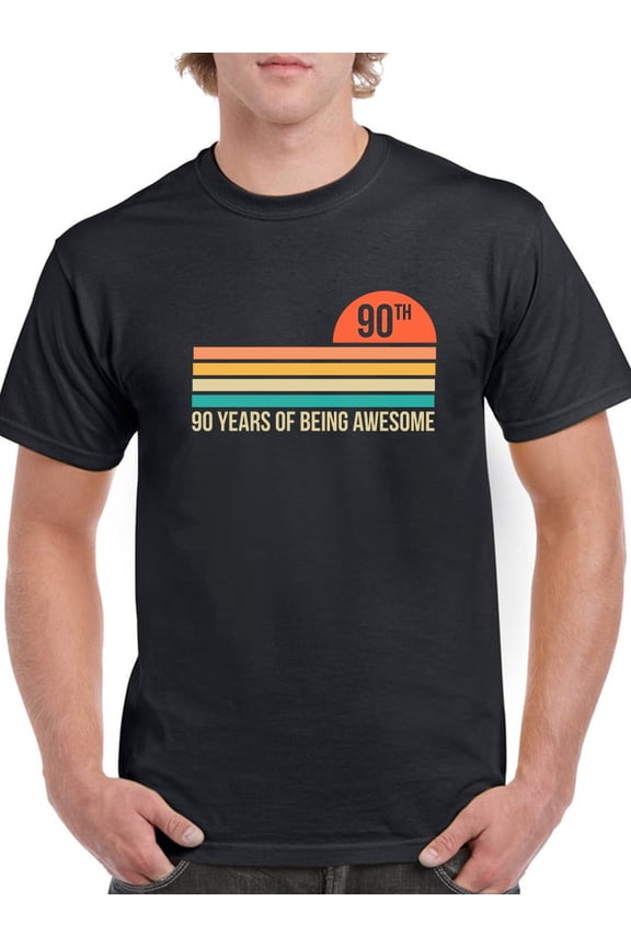 90 Years Of Being An Awesome Man Men T-Shirt, Male Large