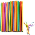 thumbnail image 2 of Colorful Flexible Straws, Multi Colored Plastic Bendy Straws, Assorted Color Drinking Straws, Juice Drink Milk Tea Bendable Straws Reusable for Home Parties Bar Beverage Shops (Long 100PC), 2 of 7