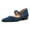 Blue, variant on YDN Womens Comfy Pointed Closed Toe Low Block Heel Pumps Strap Buckle Mary Jane Shoes Casual Daily Dress Size 8.5 Brown