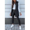 thumbnail image 5 of Women Long Hooded Puffer Vest Sleeveless Zip‑Up Quilted Outerwear Gilet, 5 of 5