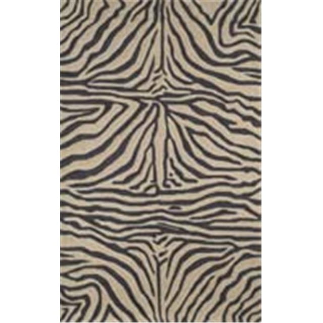 Liora Manne RVL57203348 Ravella 2033-48 Zebra Black 5 x 7.5 Ft. Wool Rugs