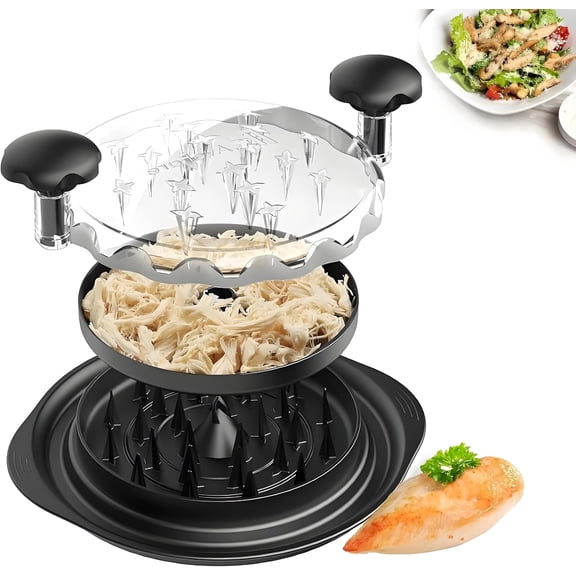 Chicken Shredder, Chicken Shredder Tool Twist, 10 Inch Meat Shredder with Separate Detachable Plate, Ergonomic Handle, Dishwasher Safe, Anti-Slip, Easy ~, Heat Resistant, BPA Free