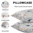 thumbnail image 5 of Watercolor Wildflowers Throw Pillow Covers 20x20 Inch Set of 2, Spring Pastoral Botanical Flowers Waterproof Outdoor Pillow Covers, Decorative Cushion Pillowcases for Couch, Sofa, Bed, Garden, Patio, 5 of 9