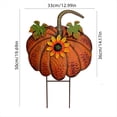 thumbnail image 4 of Estaca de Jardín de Calabaza de Metal Decoración de Otoño Letrero de Estaca de Patio de Calabaza Rústica Decorativa Decoración de Jardín Acción de Gracias Al Aire Libre Amarillo,A, 4 of 5