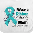 thumbnail image 4 of Inktastic Mom Ovarian Cancer Ribbon Boys or Girls Baby Bib, 4 of 4