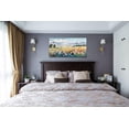 thumbnail image 4 of Aaheei Landscape Canvas Wall Art Nature Flower Mountain Painting,Rustic White Purple Wildflower Floral Picture Artwork for Living Room Bedroom Bathroom Office Home Decor 8x10, 4 of 6