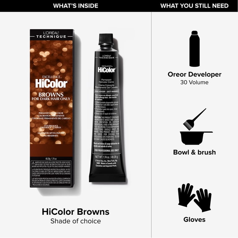 L'Oreal Excellence HiColor Soft Brown, 1.74 oz - Walmart.com