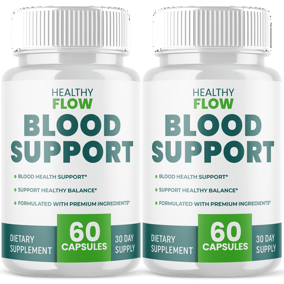 Healthy Flow Blood Support Pills Advanced Formula Vitamin Supplement HealthyFlow 180 Capsules