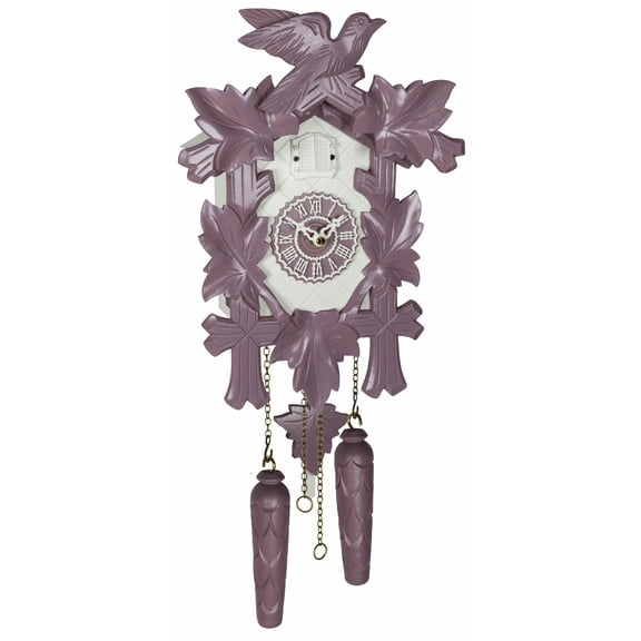Quartz Cuckoo Clock 5 leaves, bird, with music