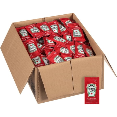 Heinz Tomato Ketchup Single Serve Packets, 200 ct Casepack