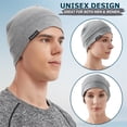 thumbnail image 4 of Headshion Cotton Beanie Skull Cap, 4 Pack Double Layered Sleep Hat Mix Grey, 4 of 7