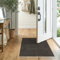 thumbnail image 2 of ODIKA 2'x3' Dark Brown Vintage Distressed Washable Throw Rug Intricate Medallion Motifs With Ornate Border Design Classic Antique Non-Slip, Low Profile, Flatwoven, Easy Care for Hallway, Study Room, 2 of 7
