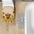 thumbnail image 4 of SEANATIVE Sunflower Toilet Seat Lid Cover Highland Cow Soft Standard Toilet Seat Covers with Elastic Edge Reusable Elongated Toilet Lid Covers Washable Toilet Protector Cover, 4 of 6