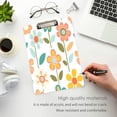 thumbnail image 3 of FORMRS Acrylic Clipboard with Low Profile Clip Standard A4 Letter Size, 12.5" x 9", Orange Retro Flower, 3 of 8