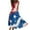 Sky Blue, variant on Women's Flowy Long Sundress Sleeveless V-Neck Design with Patriotic Print, Casual Beach Dress for Summer Holidays,Beige L