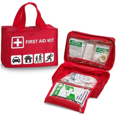 MEDca First Aid Kit - 96 Count ( Pack of 1 ) Lightweight Portable Safety Emergency Survival Kit Gear