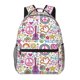 thumbnail image 1 of Easygdp Peace Love and Dove Flower Power Mochila Ergonómica Versátil para Laptop - Múltiples Bolsillos, Correas Ajustables, Unisex para Escuela, Viajes y Actividades al Aire Libre-One Size, 1 of 5