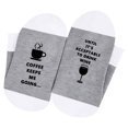 thumbnail image 4 of EnJoCho Clearance Christmas Unisex Coffee Keeps Ne Going Print Color Block Letter Socks Thermal Cozy Warm Slipper Socks Soft Warm Thick Socks Adult Xmas Themed Charming Socks Heated Socks, 4 of 5