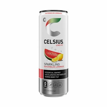 CELSIUS Sparkling Watermelon Lemonade, Functional Energy Drink 12 fl oz Single Can