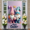 thumbnail image 3 of Bunny Design Easter Banner Colorful Eggs Happy Easter Display Floral Cross Spring Flowers Easter Party Backdrop for Easter Party Church Event Spring Celebration, 3 of 4
