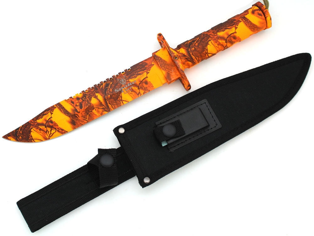 Snake Eye Tactical Full Tang Rescue Style Bowie Knife w/ Sheath