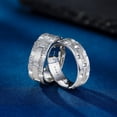 thumbnail image 5 of SFTING Men Wedding Band 925 Sterling Silver Wedding Rings for Men Brick Pattern Brushed 5A CZ Men Rings Size 10, 5 of 7