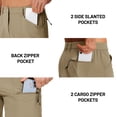 thumbnail image 6 of TACVASEN Men's Cargo Work Shorts Lightweight Quick Dry Waterproof 5 Zipper Pockets for Hiking Fishing Khaki Size 32, 6 of 7