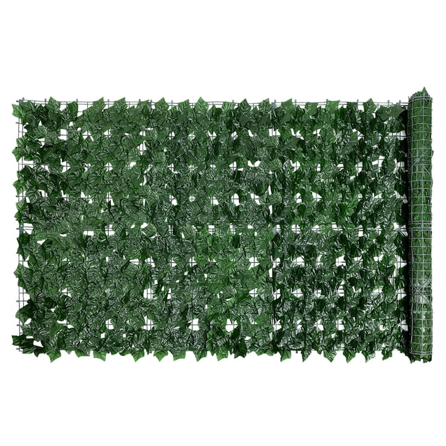 BRIGHTFUFU Pared de planta verde simulada, cerca de planta verde Artificial, decoración de patio, enrejado de hojas de imitación