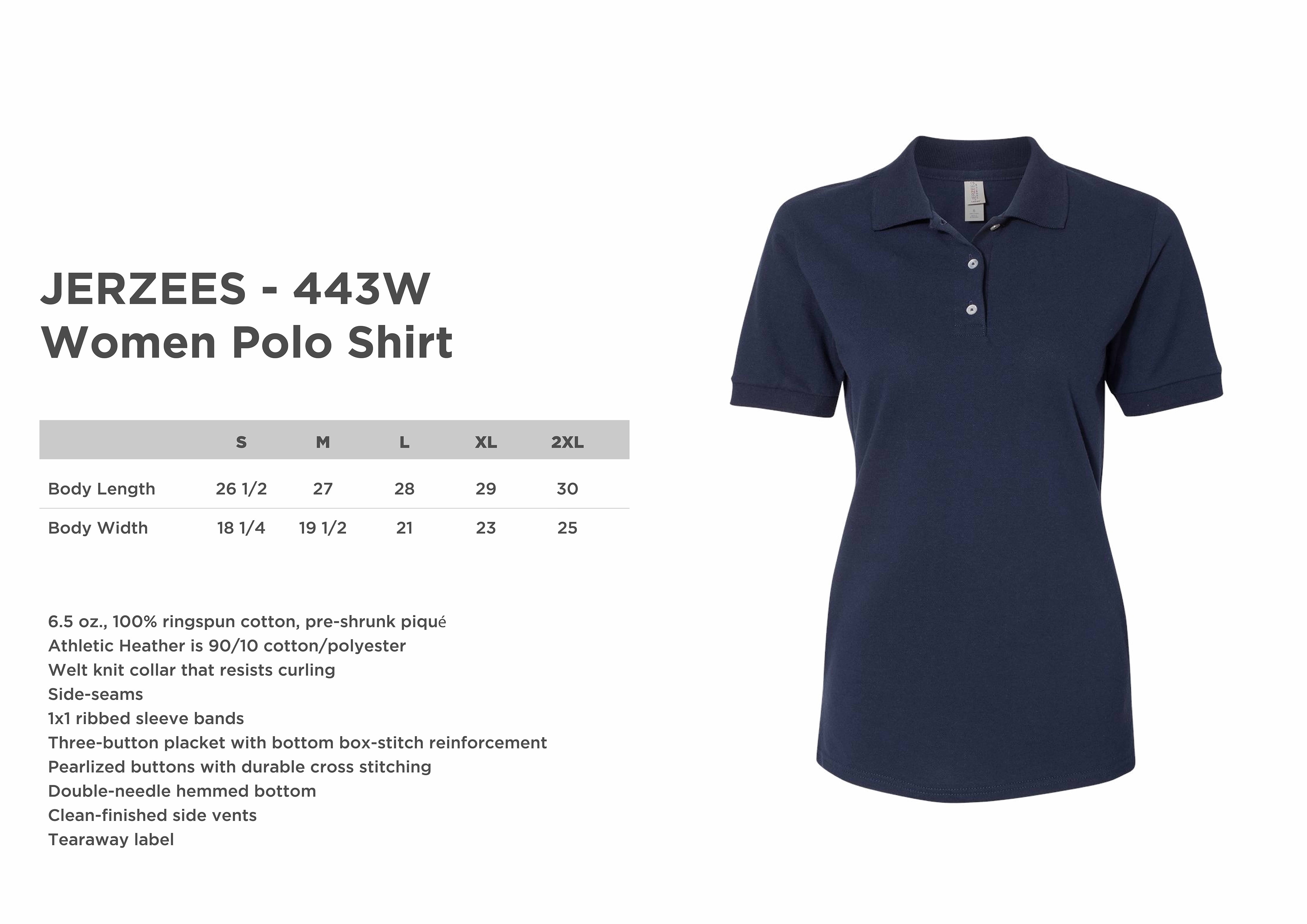 Polo Shirts with Colors Business Casual School J. Navy Shirts for Women Polo Shirts for Women JERZEES Women's Piqué Sport Shirt 443W 3 Button Down S M ...