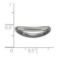 thumbnail image 4 of 925 Sterling Silver Stackable Expressions Polished Black-plate Wave Ring Size: 9; for Adults and Teens; for Women and Men, 4 of 4