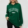 thumbnail image 4 of Womens Hoodie Long Sleeve Womens Pullover Hoodie Cozy Sweatshirts for Women Dark Green Plain Sweatshirt Women Fall Jacket Cute Sweatshirt, 4 of 6