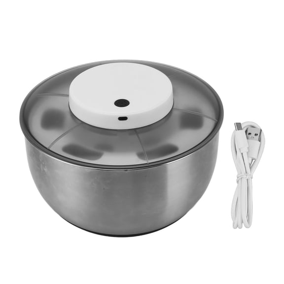 YAHHU Electric Salad Spinner & Vegetable Drainer – Quick Wash & Dry, Rotating Strainer for Fruits, Greens & Kitchen Prep