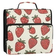 thumbnail image 2 of ALAZA Zipper Binder Strawberry 3 Ring Trapper Keeper File Folder Organizer Bag, 2 of 8