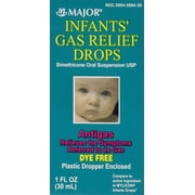 2-Pack Major Infants Gas Relief Simethicone (Mylicon) Drops 1 oz. (Set of 2)