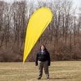 thumbnail image 2 of Vispronet - Yellow Feather Flag Kits - 11ft Flag Complete Pole Set, Ground Stake, Cross Base and Weight Bag – Great for Businesses, Storefronts, Sales - Printed in The USA, 2 of 5