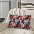 thumbnail image 5 of Pofeuu Rose Flowers Print Polyester Microfiber Plush Pillowcases, Super Soft and Cozy Pillow Case Covers with Envelop Closure（Pillow core not included）-14"x20", 5 of 6
