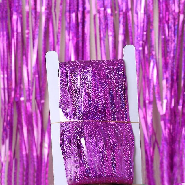 Oropel con purpurina, cortina con flecos, telón de fondo, decoración para fiesta hawaiana, boda y cumpleaños