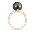 thumbnail image 2 of Angara Solitaire Tahitian Cultured Pearl Bypass Split Shank Ring in 14K Yellow Gold for Women | June Birthstone Jewelry for Her, 2 of 8