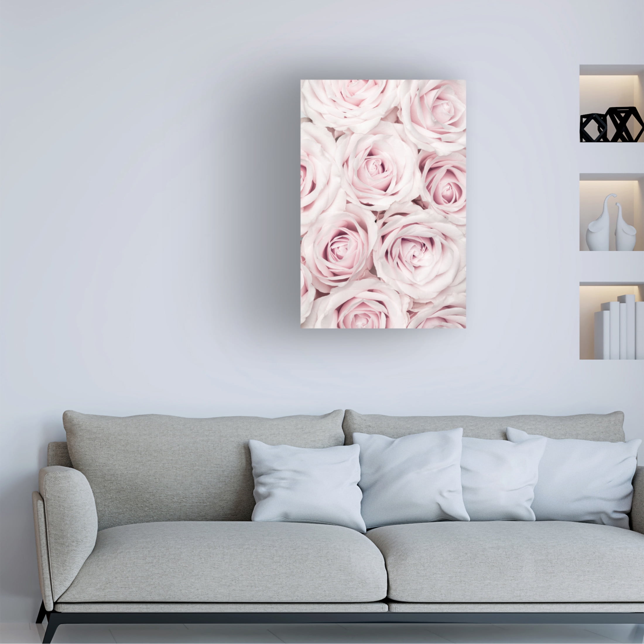 Trademark Fine Art Pictufy Studio Pink Roses No 03 Canvas Wall Art