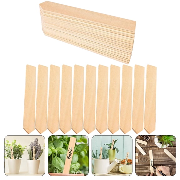 Masteelf  50 Pcs Plant Stake Blank Labels Signage Identification Stakes