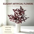 thumbnail image 5 of Single Artificial Cimicifuga Leaf Stem, 23‑33 Inch Faux Plum-Purple Fall Foliage Branch, Realistic Autumn Decorative Stem for Vase, Table Centerpiece,Halloween Home Decor,E, 5 of 6