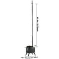 thumbnail image 4 of KFFKFF Alloy Steel Wood Stove, 86 inch, for Camping Tents, Includes Chimney Pipes & Gloves, 1400in³ Firebox, Portable for Outdoor Cooking & Heating, Comes with 8 Pipes, 4 of 9