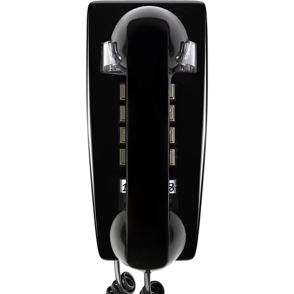 Teléfono de pared con cable Sangyn Retro con timbre mecánico negro